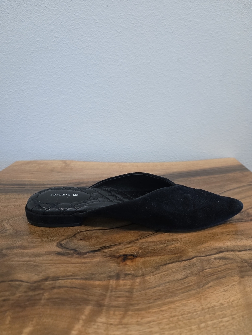 Birdies Swan Black Suede Mules - Picture 7 of 12